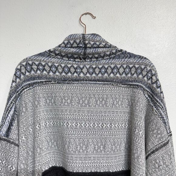 Free People We The Free Gray Frost At The Lodge Cropped Pullover Sz S - Picture 8 of 12